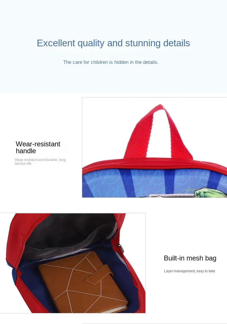 Disney Minnie Boys Girls Backpack Frozen School Bag with Pencil Case Spiderman Kids Kindergarten Preschool School Bags