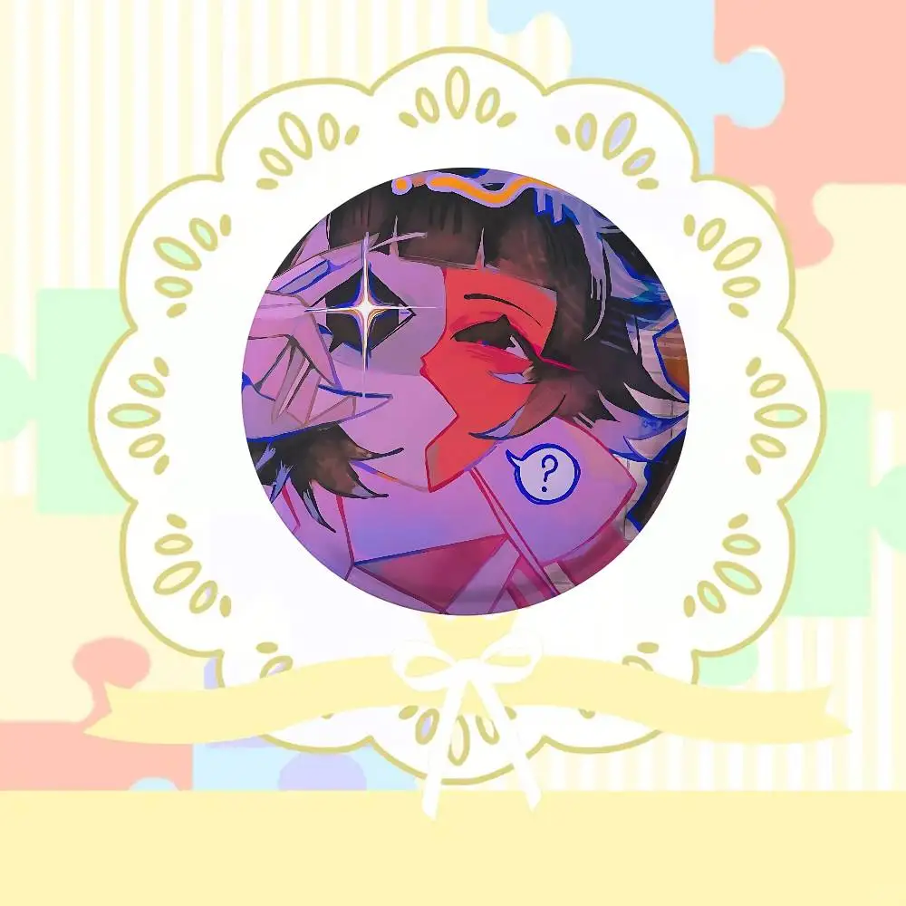 Ena الرسم الاصطناعية المطر روك شارات زر دبوس بروش اليدوية للملابس شارة ظهره اكسسوارات الديكور #3