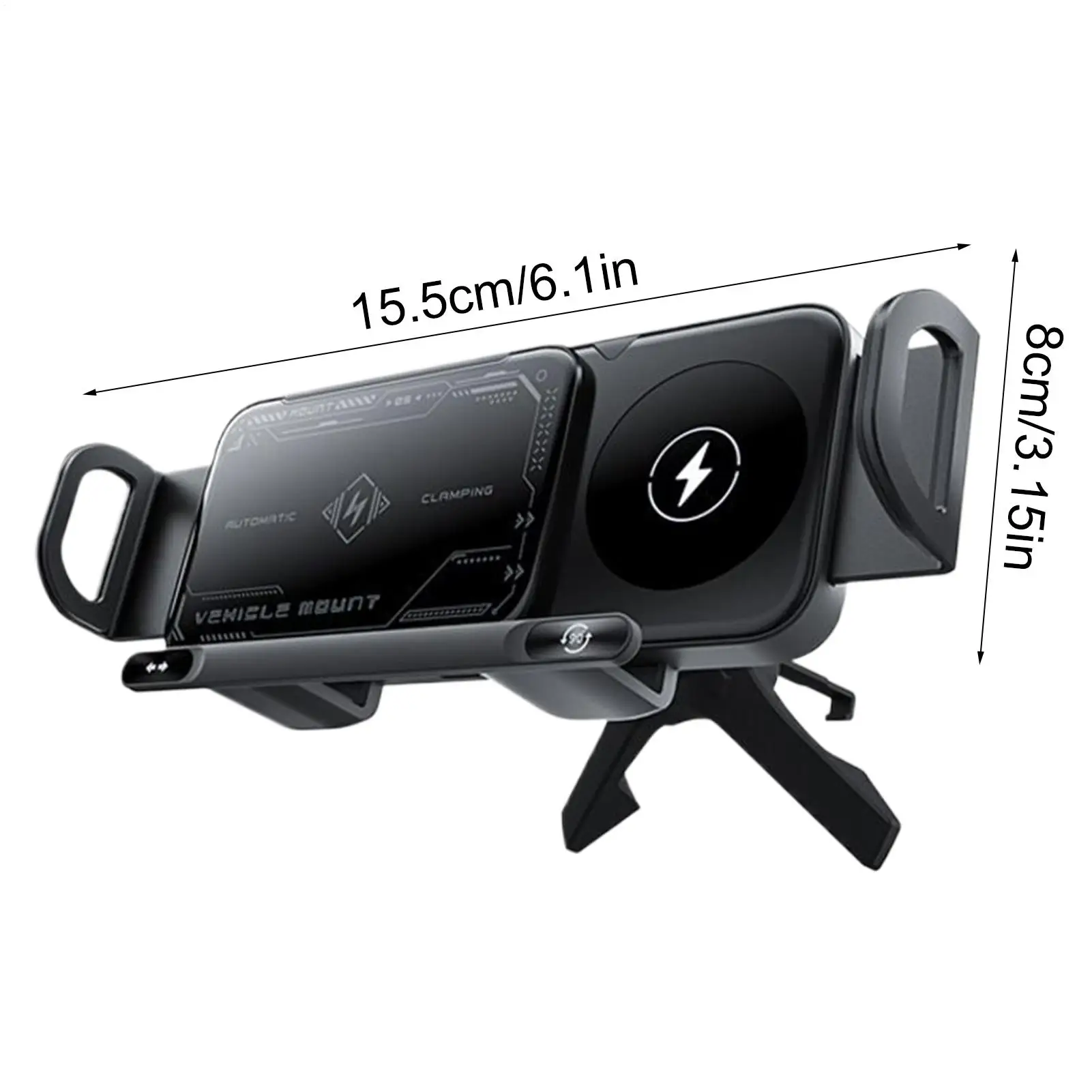 Für HUAWEI Mate X/Vivo X Fold/Samsung Galaxy Z Fold/Xiaomi MIX Fold Drahtlose Auto Halterung ladegerät Dashboard Telefon Stehen 15W Doppel