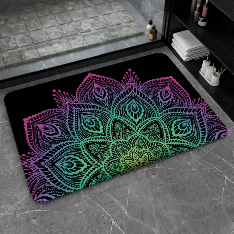 Light luxury high-end sense diatom mud floor mat bathroom toilet toilet door non-slip water absorption quick drying foot mat