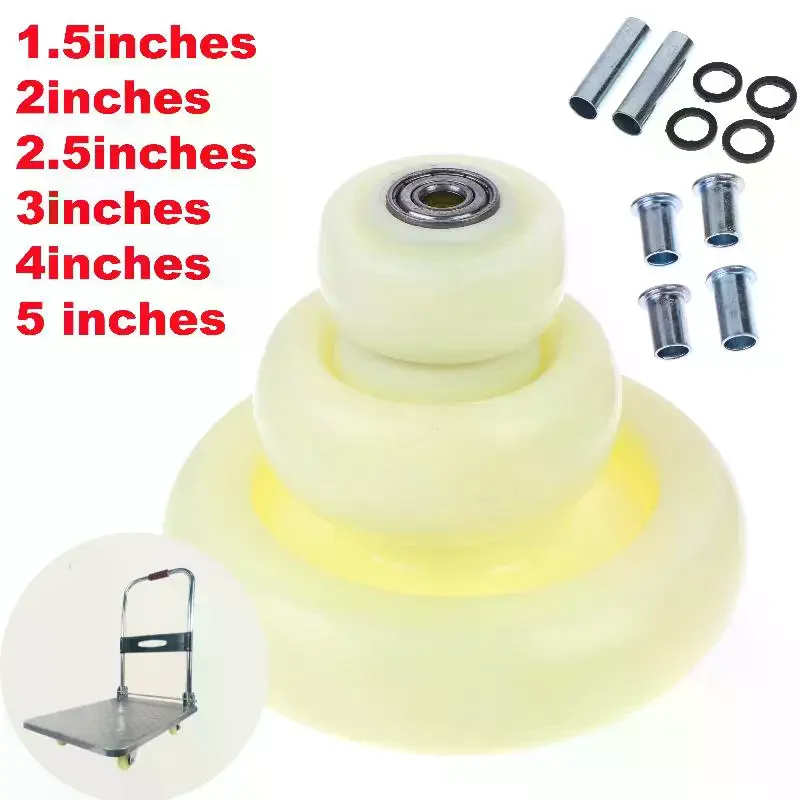 2 Sets Furniture Caster Wheels Sliding Swivel Trolley Castor 1.5/2/2.5/3/4/5inch For Cart Industrial Move Chair Replacement6