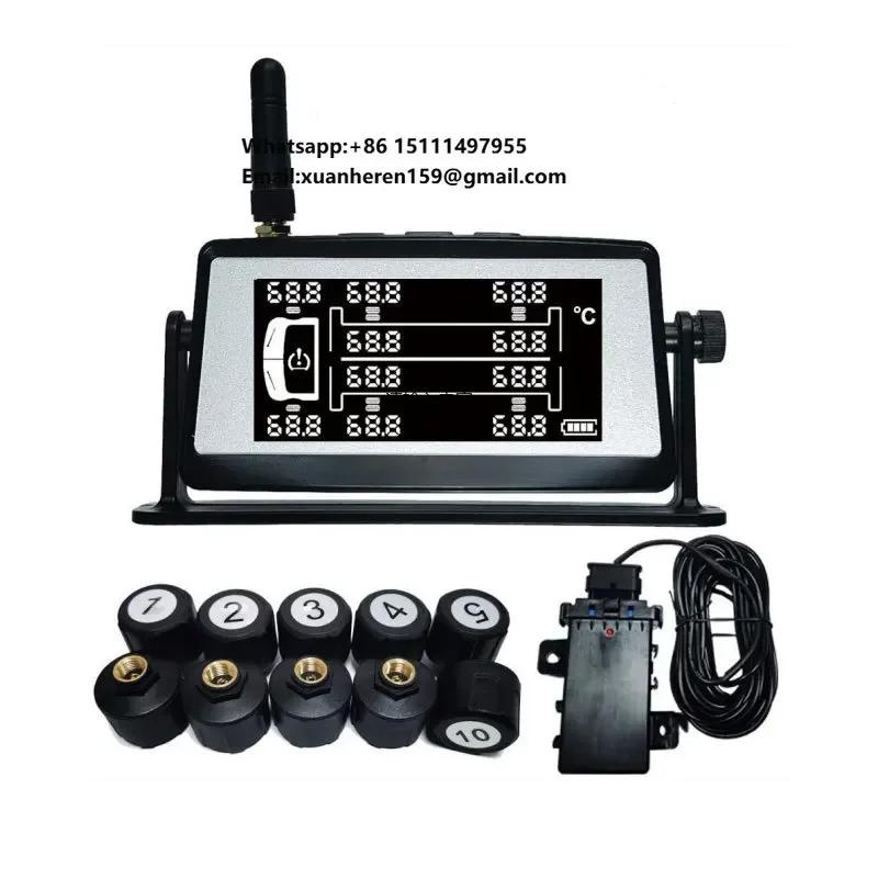

Driving Safety of 10 Wheeled Heavy Trucks Tymate Tire Pressure Monitoring System Tpms Sensor Temperature Sensor