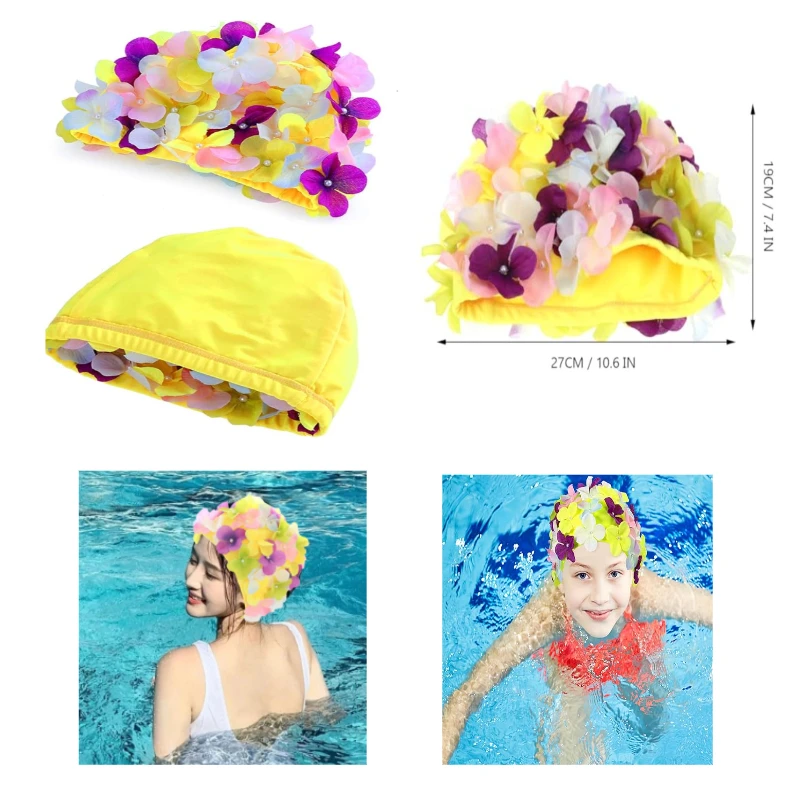

Модная быстросохнущая шапочка для плавания, многоцветная шапочка для плавания, женская шапочка для плавания с длинными волосами, защита ушей, шапочка для бассейна для водных видов спорта