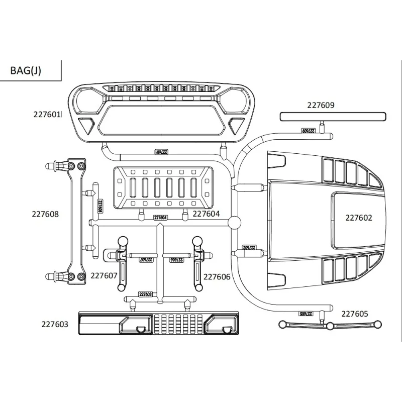 

CROSSRC Rhinoceros EMOX Украшение корпуса автомобиля (сумка J) CS-97401127