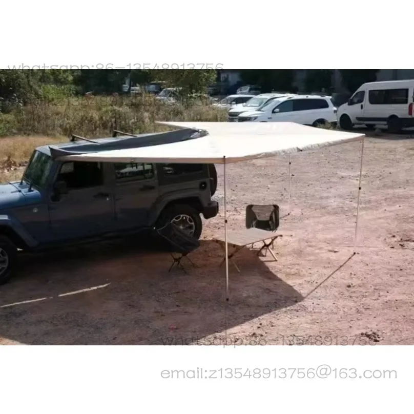 Waterproof 600D Oxford cloth car awning, 2m simple/270 degrees/with aluminum alloy frame support rod