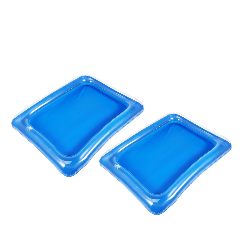 

2PCS Inflatable Ice Bar Sand Tray Large Capacity Pool Party Floating Drink Holder Food Server Cooler Trays Beverages-serving