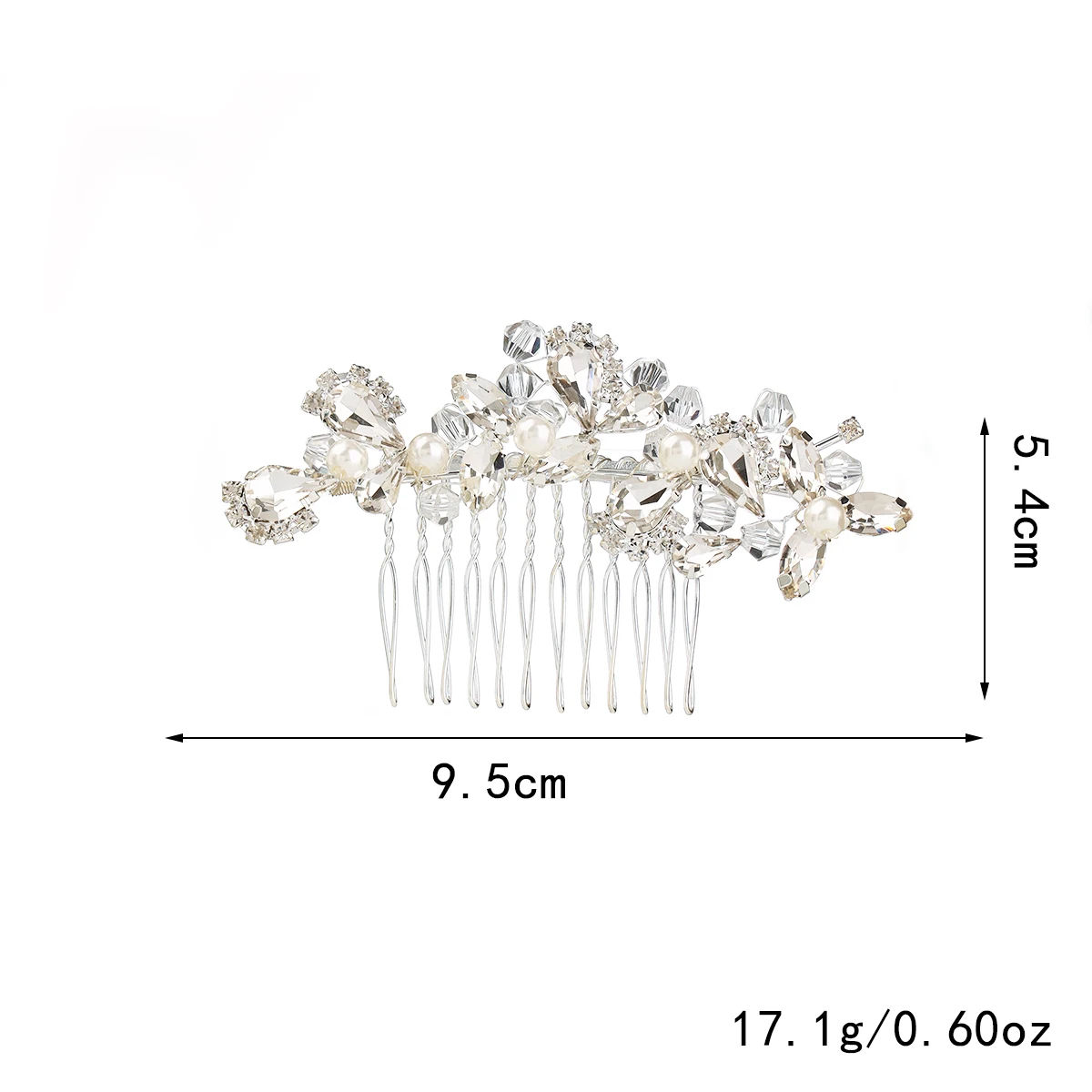 Wedding pearl hair comb bridal crystal tiara bridal rhinestone hairpin hair ornament for women and girls