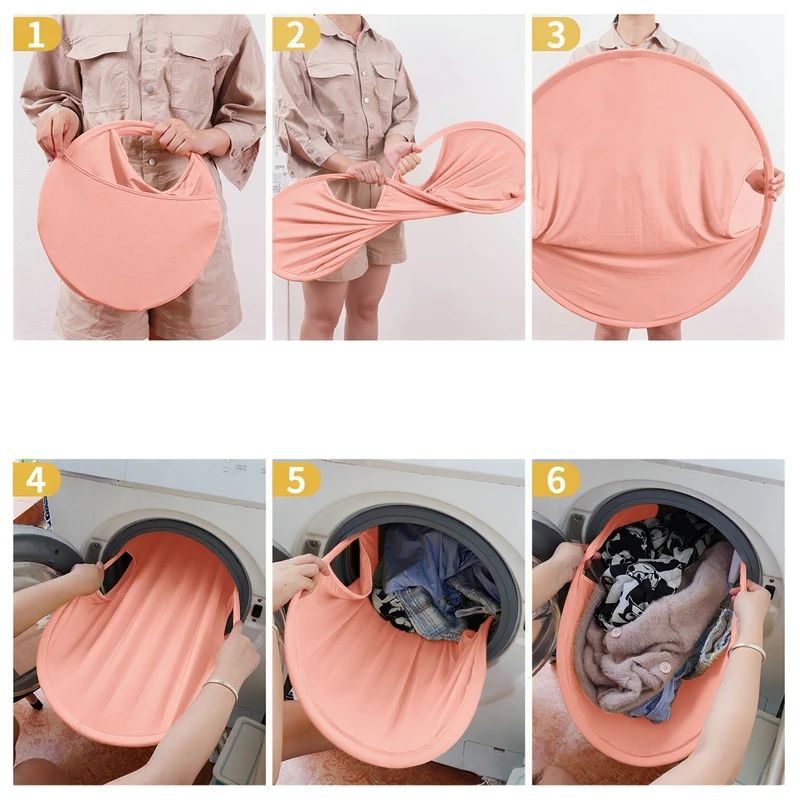 Portable Laundry Basket Foldable Wall-mounted Storage Bag Creative Compact Hamper For Laundry Room & Small Space Organization - view 5