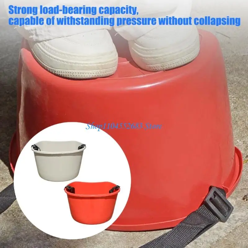 Plastic Utility Pail with Wide Opening for Garden Load Carry and Field Use