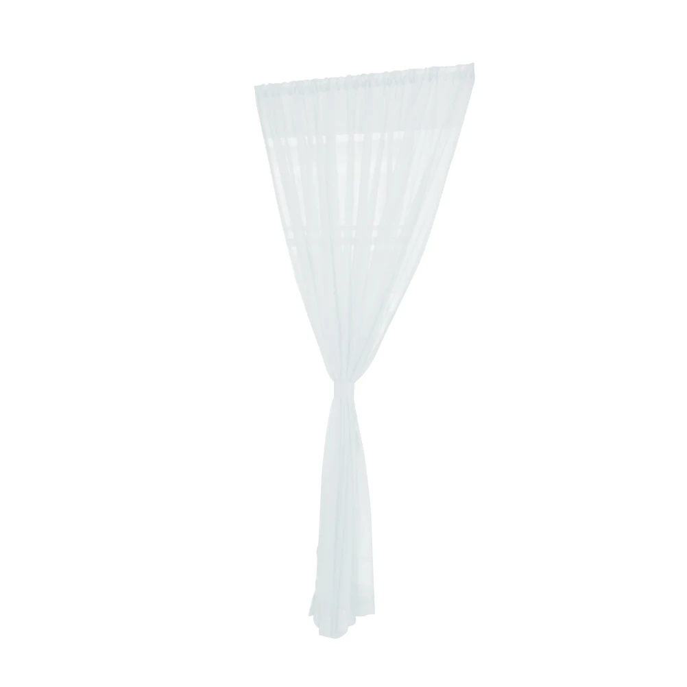 

White Window Screen Premium Material Curtains Voile Tulle Translucent Hall Sheer Delicate Texture