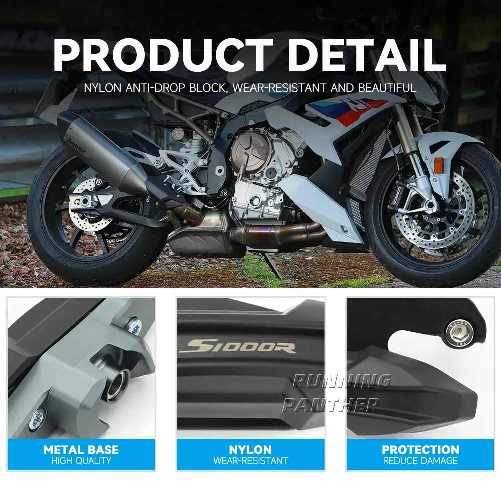 NEW For BMW S1000R 2021 2022 Motorcycle Frame Sliders Pad Protector Guard Anti-Fall Glue Falling Protection Pads Set 2018-2020