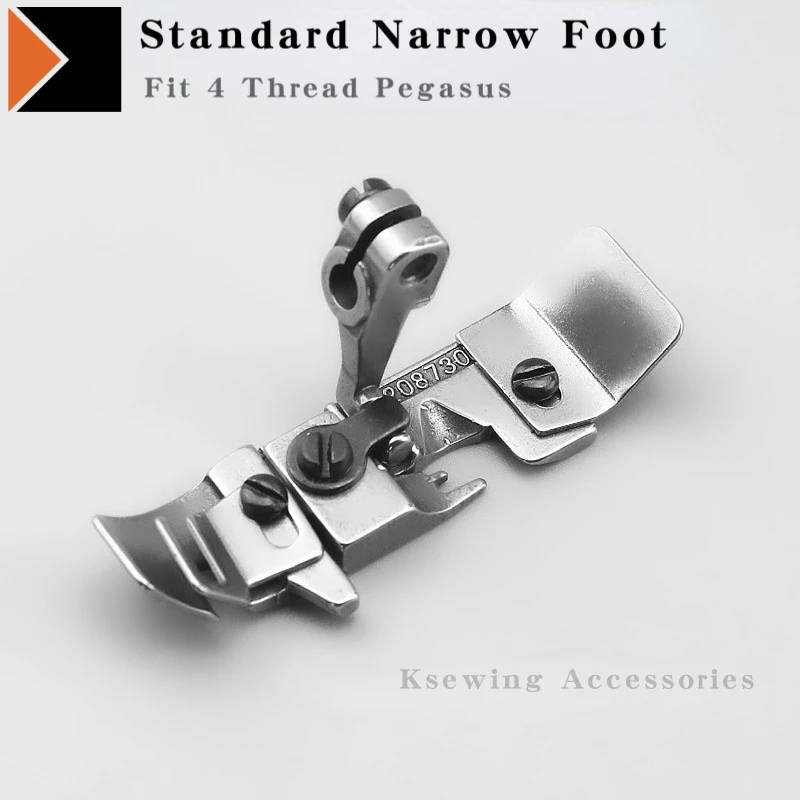 208730/208525 Narrow Tongue 1/4 inch Elastic Presser Foot Fit 4 Thread Pegasus M732 M752 JACK JK-788 For Overlock Sewing Machine