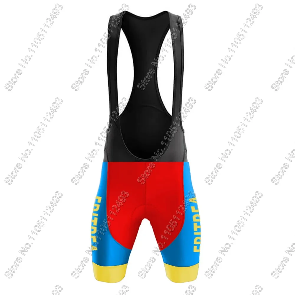 2025 Eritrea National Team Cycling Jersey Set Short Sleeve Red Blue Clothing Road Bike Shirts Suit Bicycle Bib Shorts MTB Ropa view 4