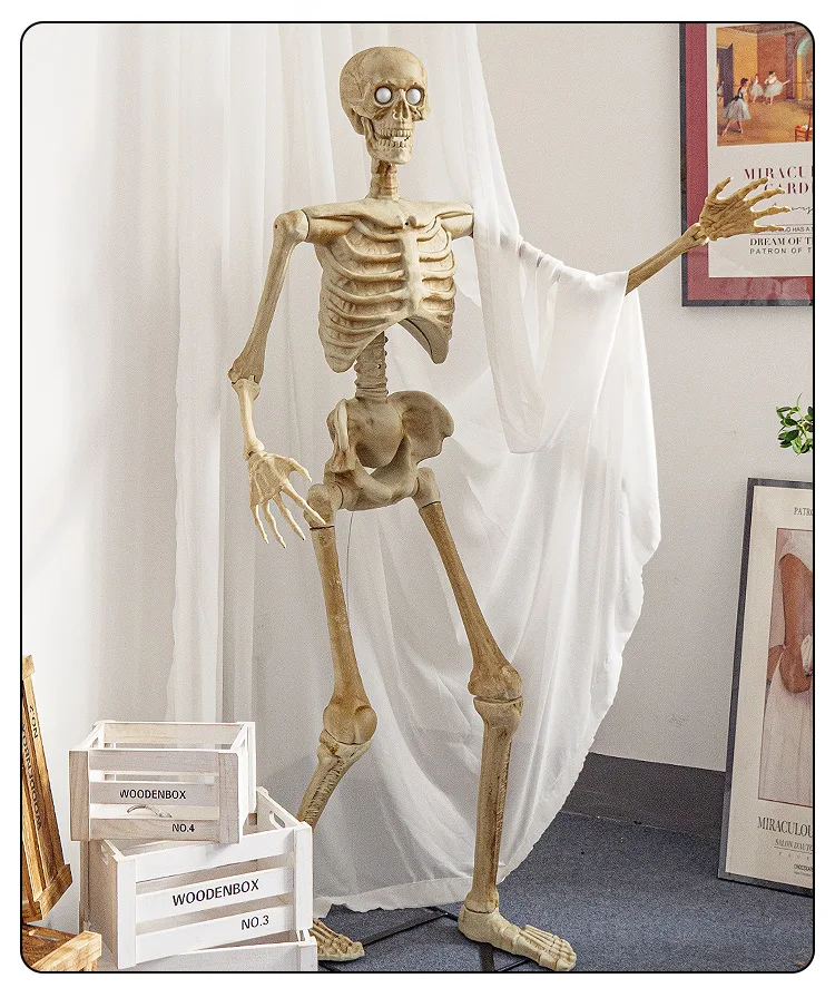 Large Halloween electric machinery 1.6 meters dancing skeleton haunted house secret room prop ornaments