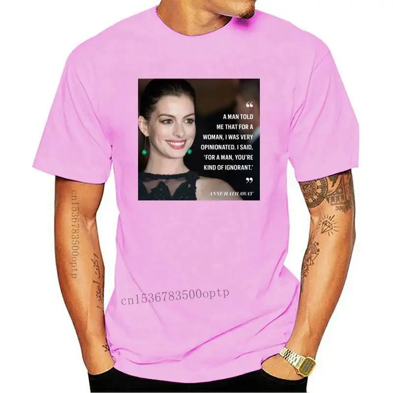 FASHION New Anne Hathaway FEMINISM QUOTE T-shirt S To 5XL