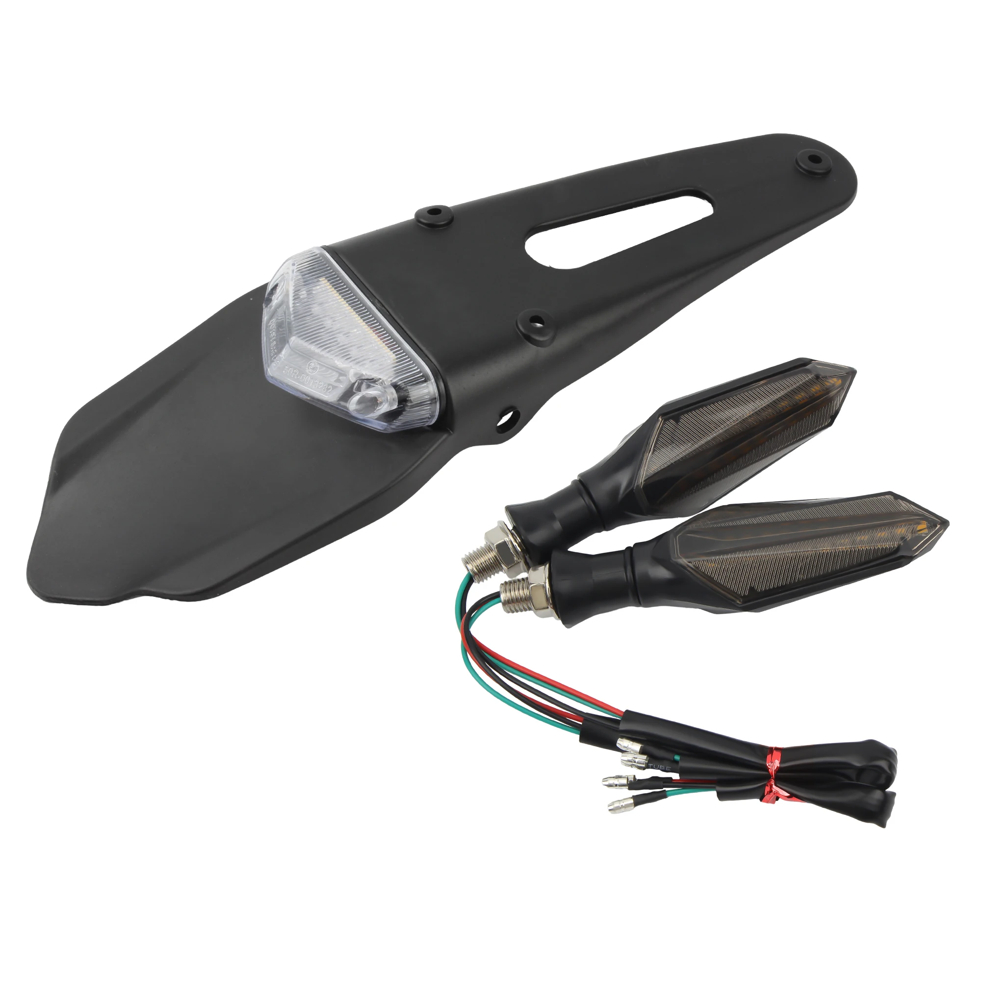 Universal Motorcycle Turn Signal Light With Rear Fender Taillight Brake Lamp Kit LED For Suzuki Husqvarna Motocross Parts view 3