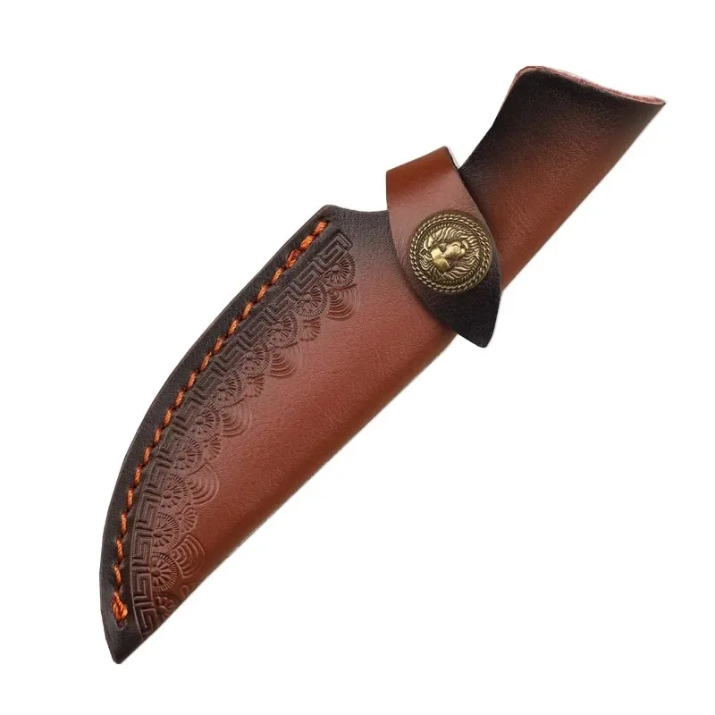 

Fixed Blade Knife Sheath Top Grain Split Leather Holster Durable Outdoor Tactical Knife Storage Case for Camping