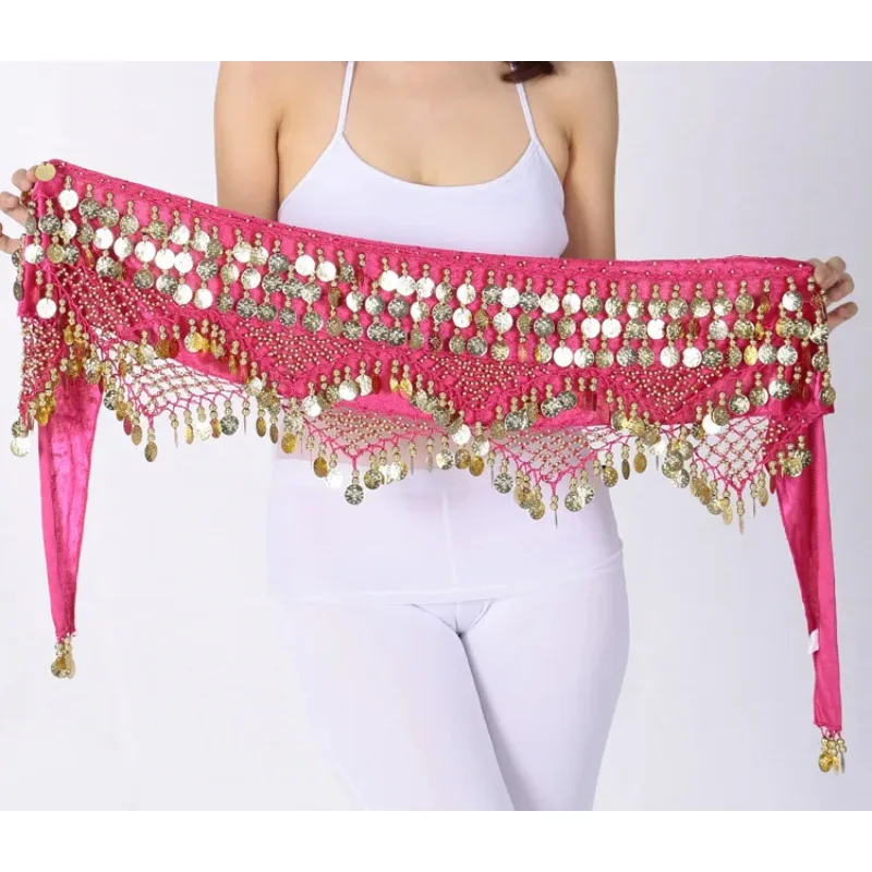 Elegante glanzende buikdans taille ketting Indiase dans verstelbare metaallegering taille riem buikdans taille danskleding accessoires