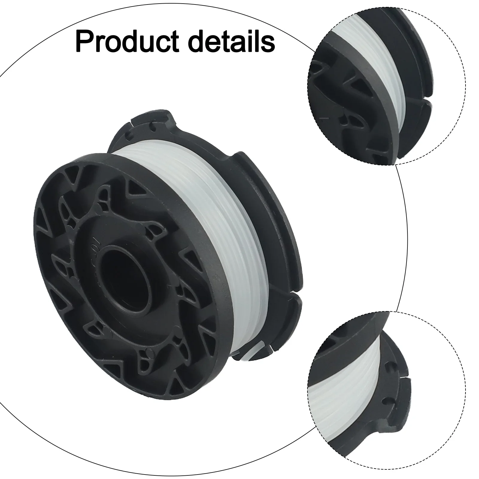 Long Lasting and Practical Replacement Spool & Line + Cover for Black & Decker STC1820PC ST5530 STC1815 STC1820D