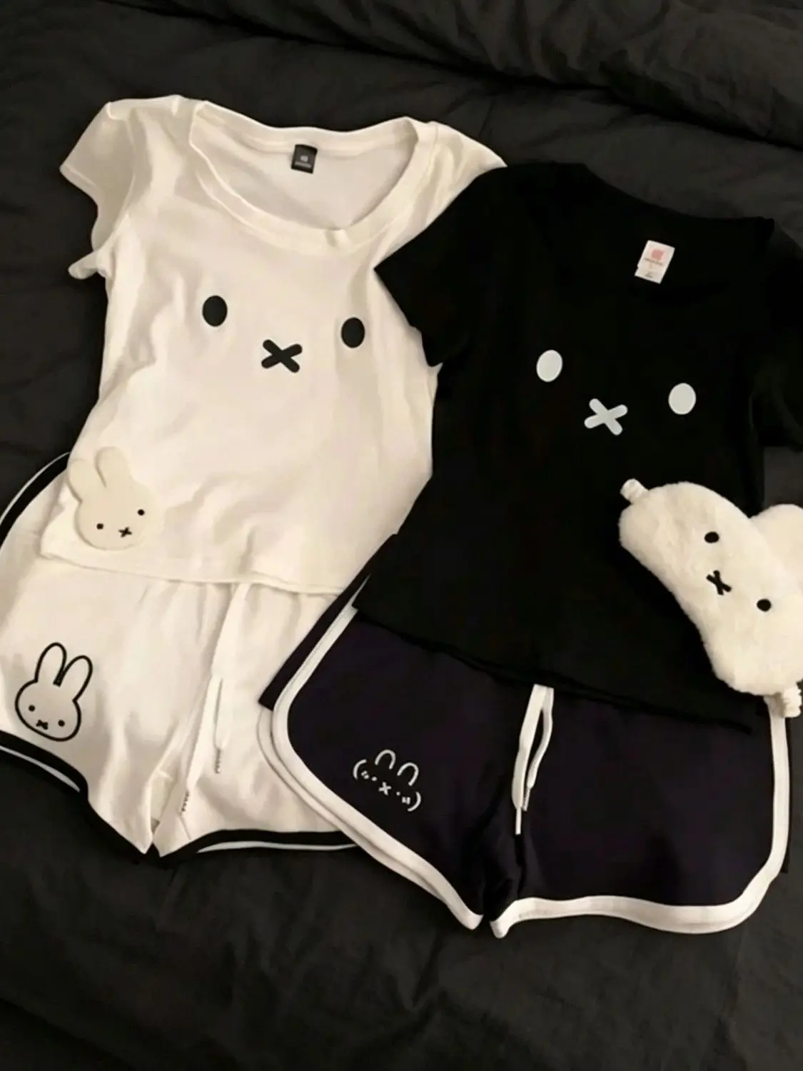 Lovely Sweet Miffy Can Be Worn Outside Round Collar Pajamas Woman Summer Senior Sense Soft Sister Student Dormitory Foreign Suit view 2