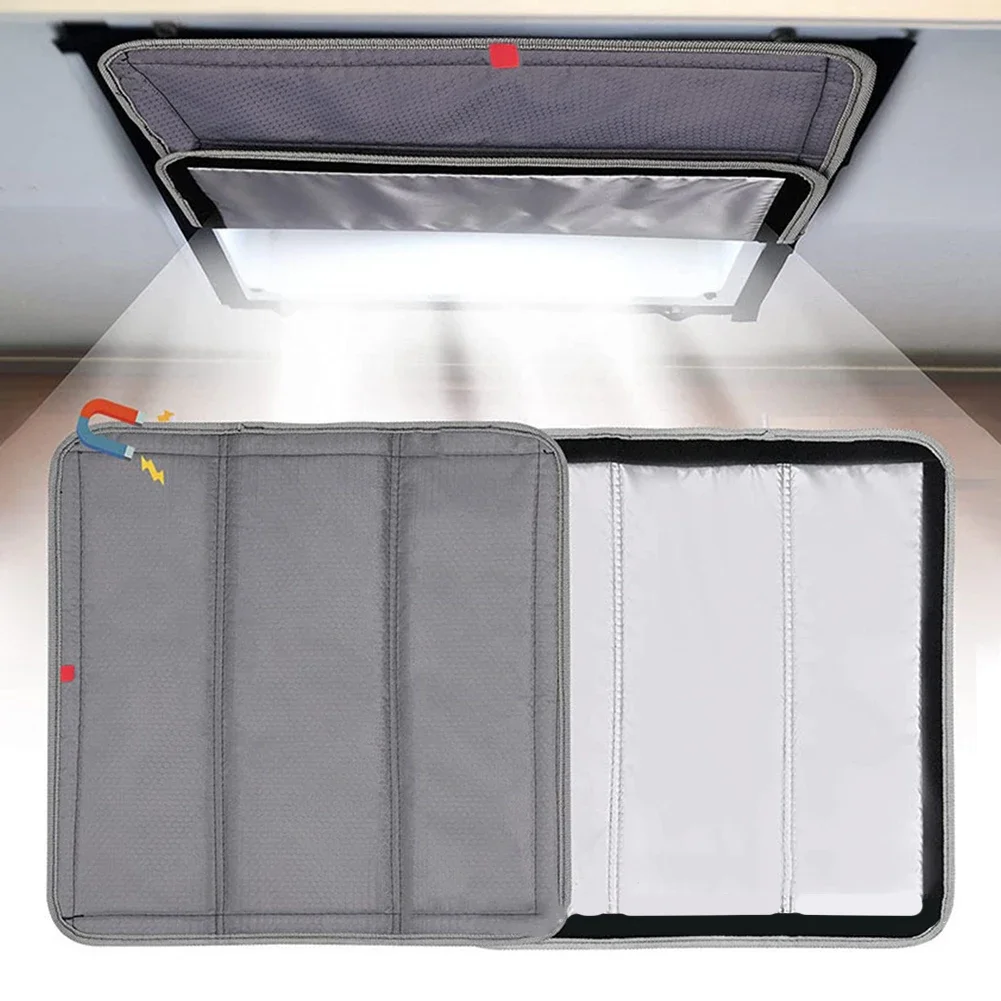 RV Skylight Sunshade Foldable RV Roof Aluminum Film Reflective Shading Pad Roof Cooling Pad Heating Cooling Air Home Improvement