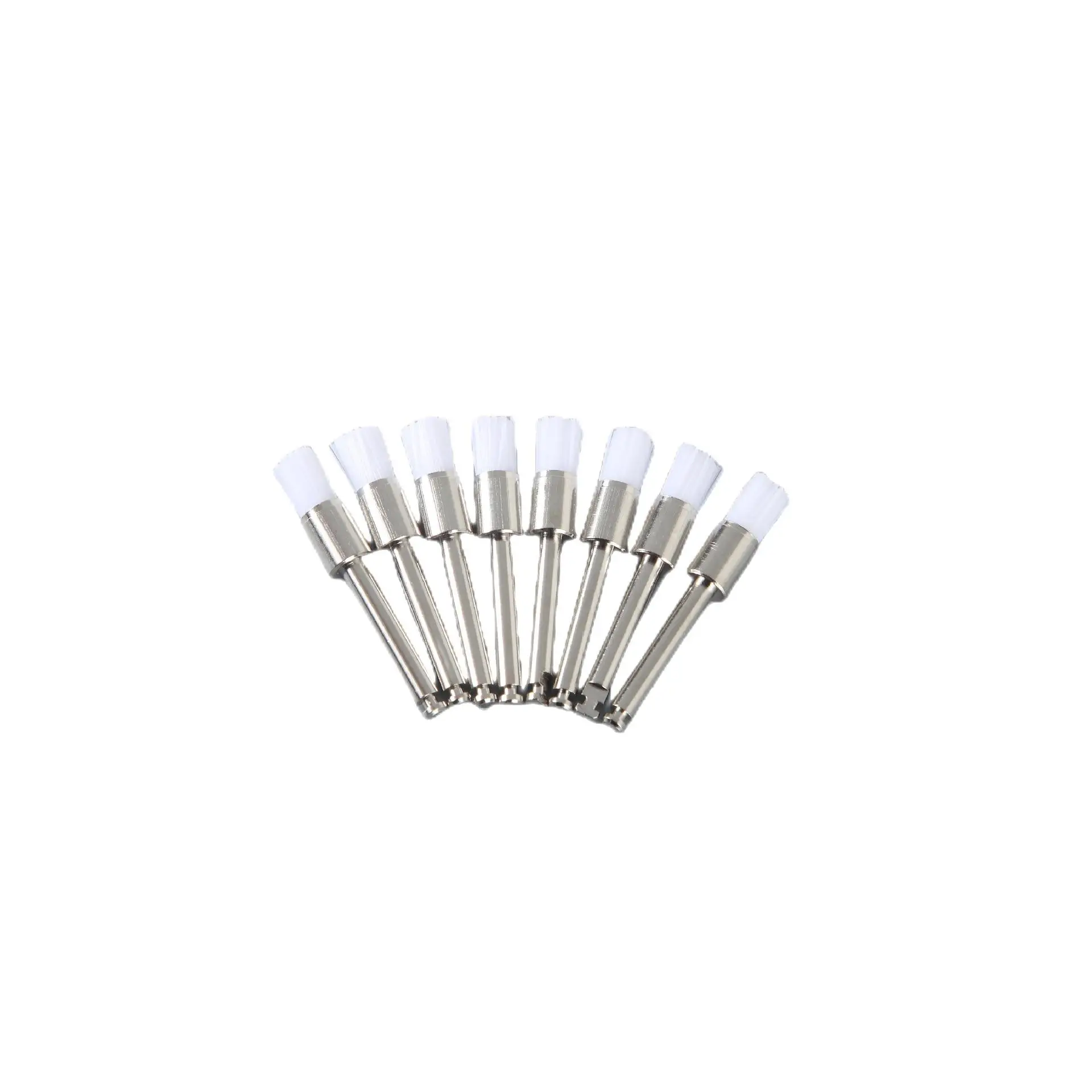 100PCS/Box Dentistry Polishing Brush Nylon Flat Head Latch Teeth Polish Prophy Brushes For Contra Angle Machine Dental Material