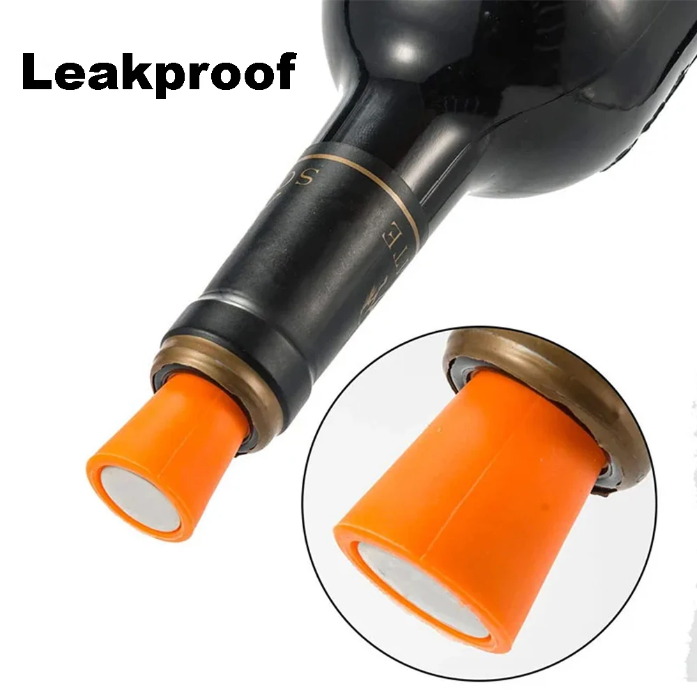 Set di tappi per bottiglie di vino in Silicone accessori per whisky a prova di perdite tappo per bottiglia di Champagne più vicino accessori per Bar con coperchio in sughero per vino