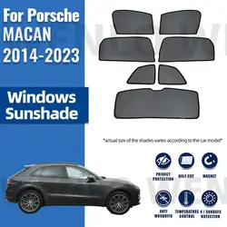 For Porsche MACAN 2014-2021 2022 2023 Car Sunshade Magnetic Front Windshield Frame Curtain Rear Side Window Sun Shades Visor