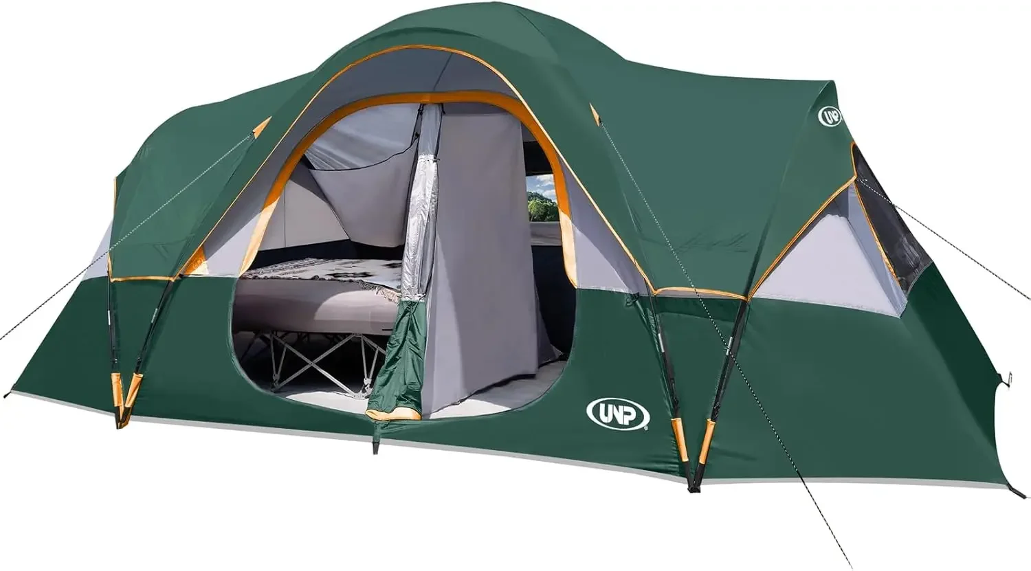 Camping Tent 10-Person-Family Tents, Parties, Music Festival Tent, Big, Easy Up, 5 Large Mesh Windows