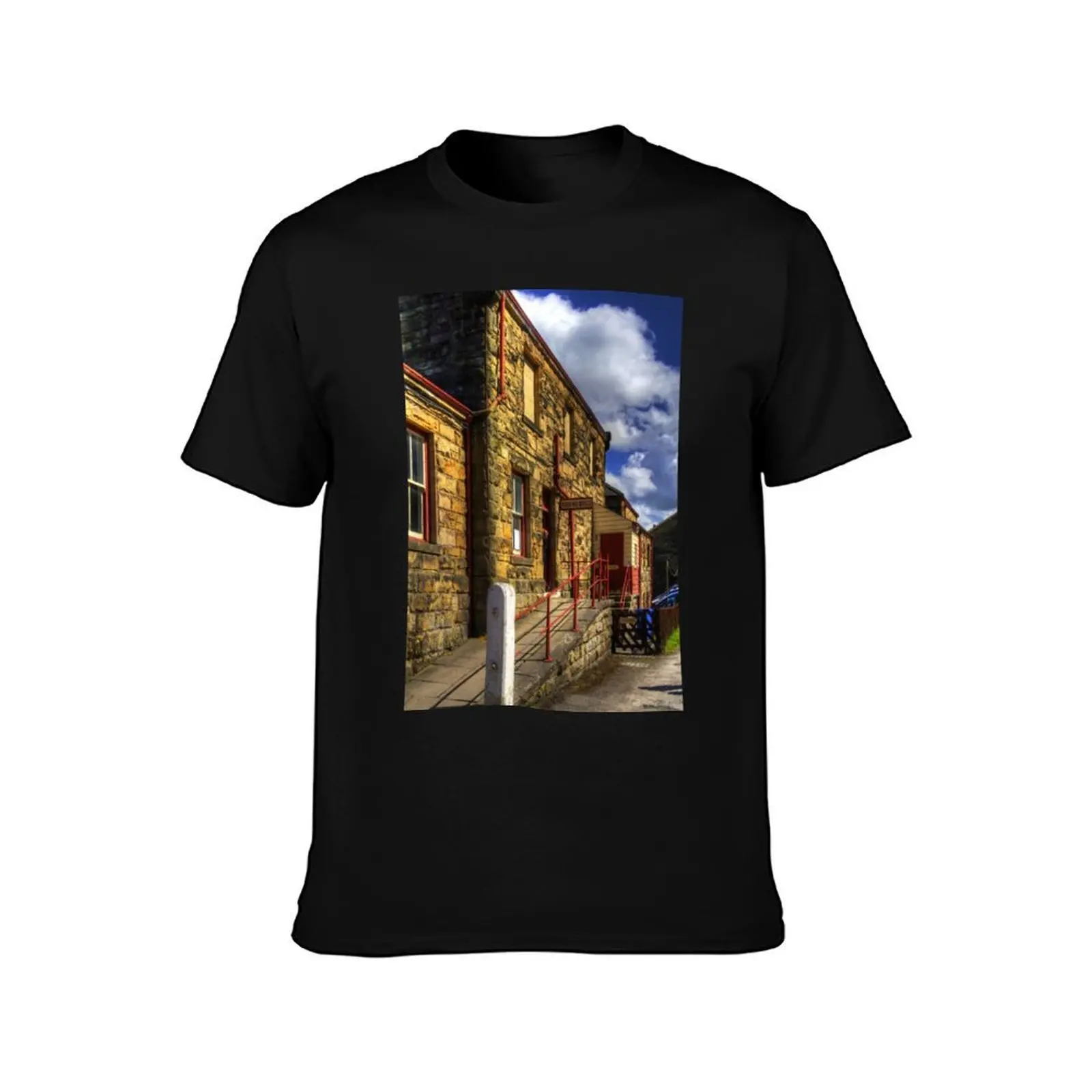 Goathland Ticket Office T-Shirt, Summer Casual Cotton Tee, Oversized Streetwear Tops, Vintage Graphic Print, Unisex Men Women