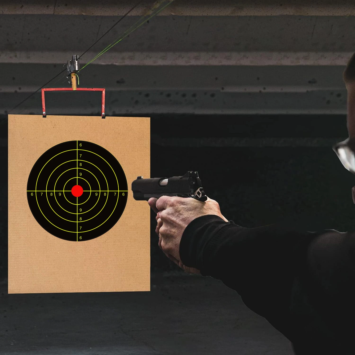 12x12 Inch Splatter Adhesive Targets Stickers Reactive Shooting Targets with Yellow Effect for Outdoor Indoor Shooting Practice