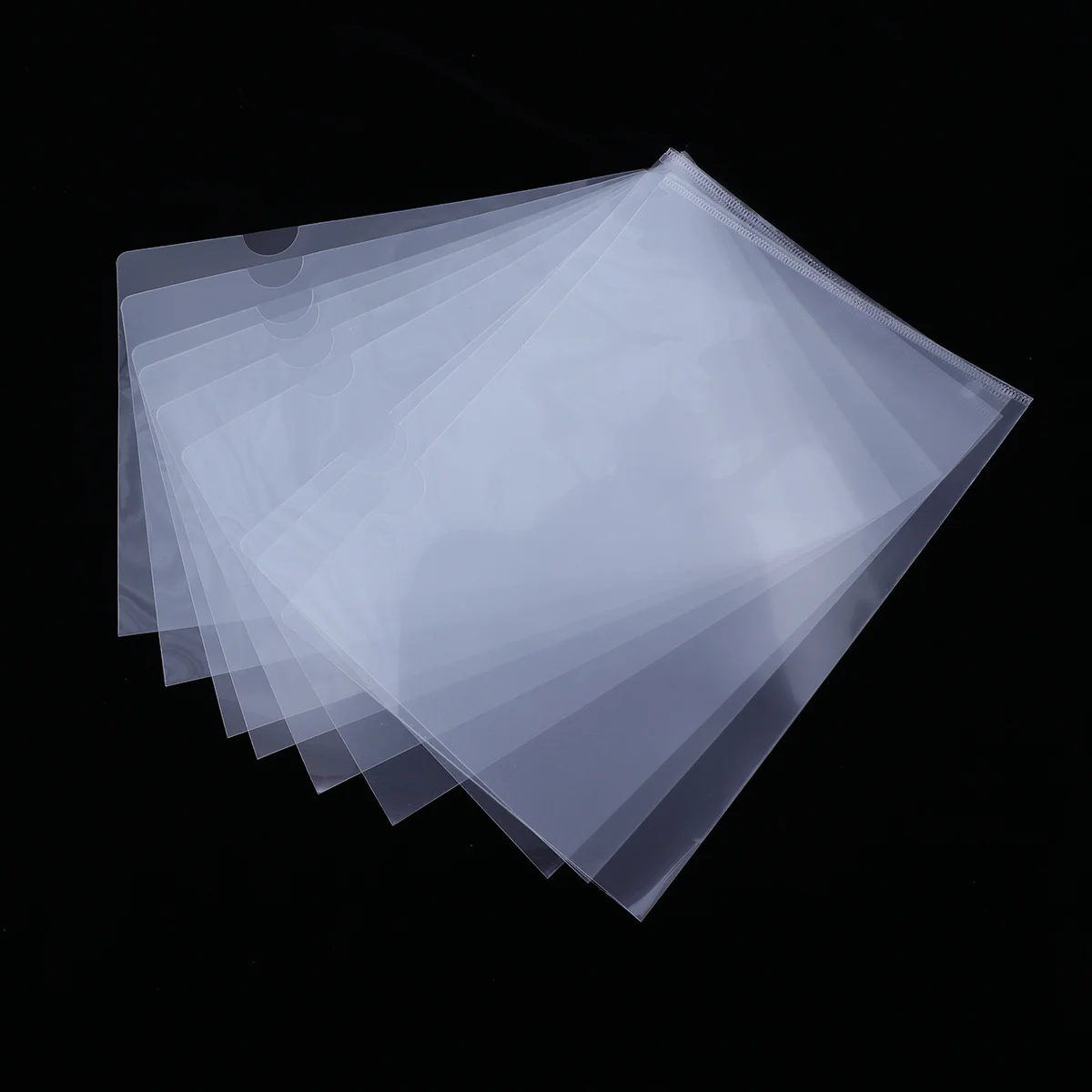 20Pcs Clear Document Folder A4 Size Transparent Plastic File Organizer Tear Resistant Wear Resistant Ideal for Documents