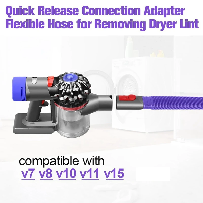เครื่องเป่า Vent ชุดทําความสะอาด & เครื่องเป่า Lint แปรงสําหรับ Dyson V7 V8 V10 V11 V12 V15, ยืดหยุ่น Lint Remover สิ่งที่แนบมาท่อ