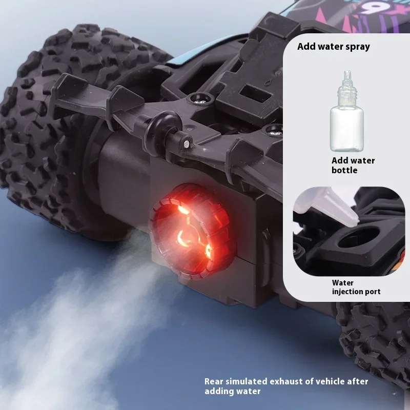 Voiture d'escalade cascadeuse à quatre roues pour enfants, voiture de course tout-terrain en alliage avec pulvérisation, voiture télécommandée pour garçon avec lumières, cadeau de noël