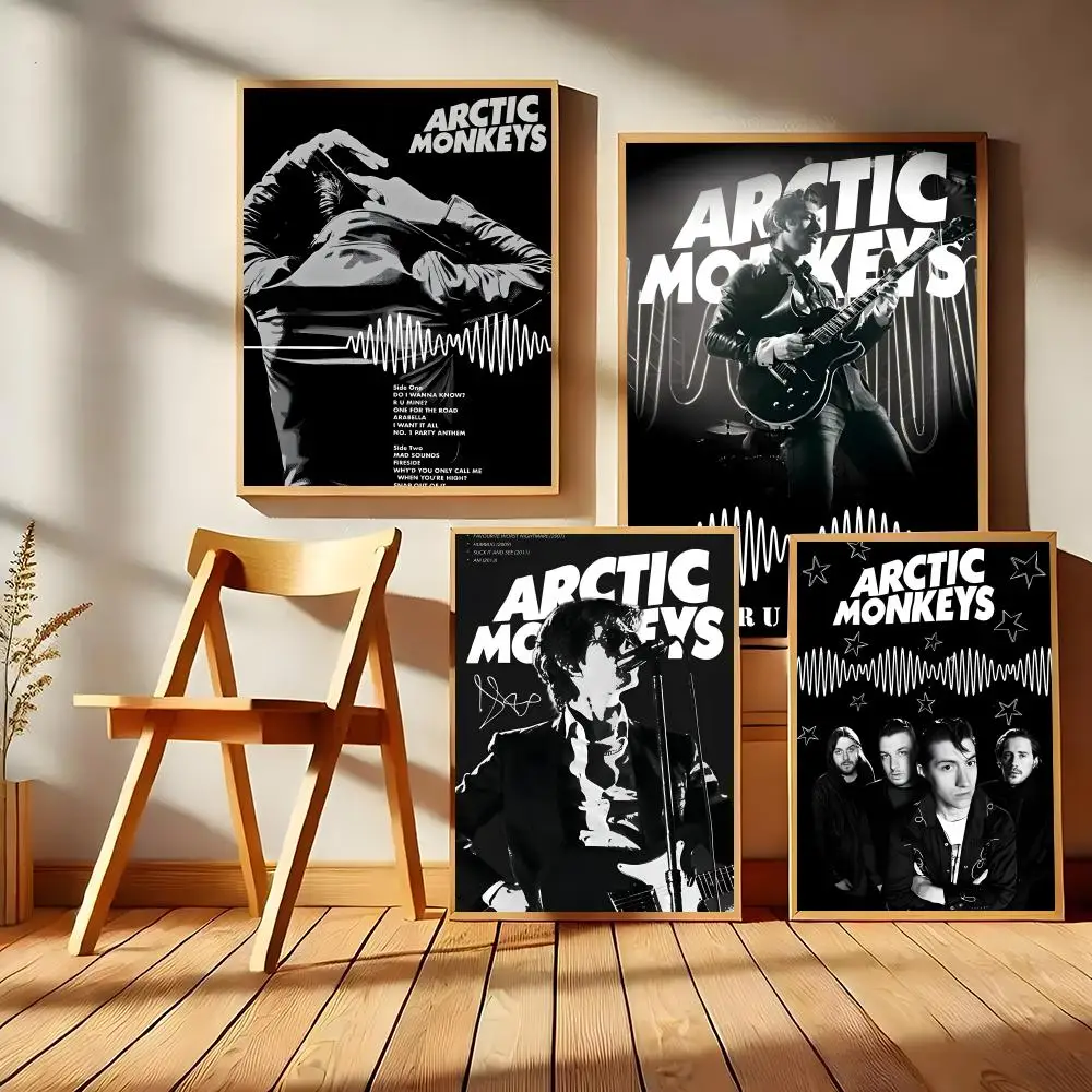 Band Arctic M-Monkeys Painting Calligraphy HD Canvas Wall Art | Waterproof Fade-Resistant | Minimalist Unframed Wall Decor