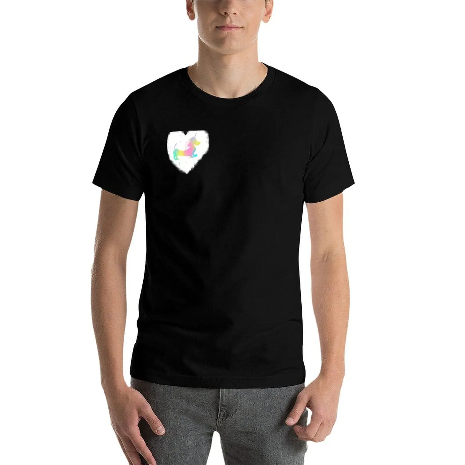男の高級シャツ魔法のシャツデザイナー t for g man men t ダックスフントユニコーン Tシャツ男の t シャツ Tシャツ