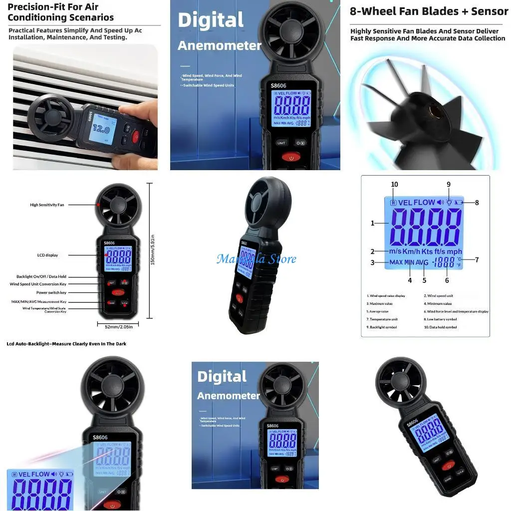 

U2JC Digital Wind Meter Featuring High Accuracy Measurement Wide Ranges Capability Multiple Unit Option Lightweight