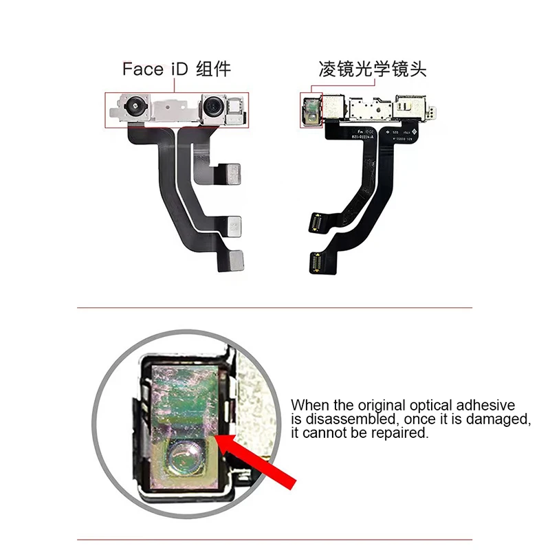 5 sztuk oryginalna uszczelka zastępcza z oryginalnym klejem do soczewka optyczna Fix face ID lokalizacja