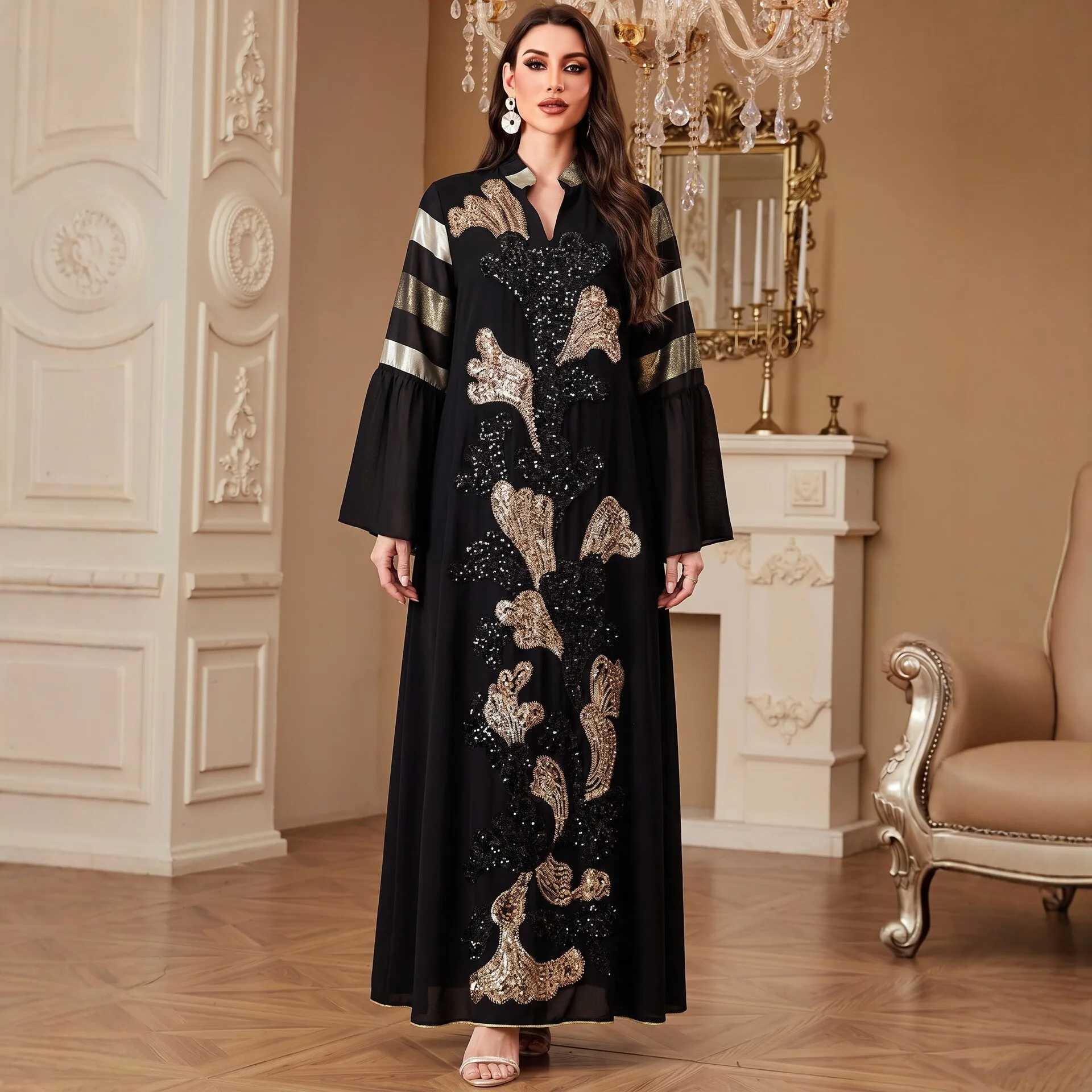 Dubai Abaya Dress Women Embroidery Dresses Eid Muslim Party Abayas Ramadan Morocco Vestidos Jalabiya Kaftan Islam Arab Long Robe