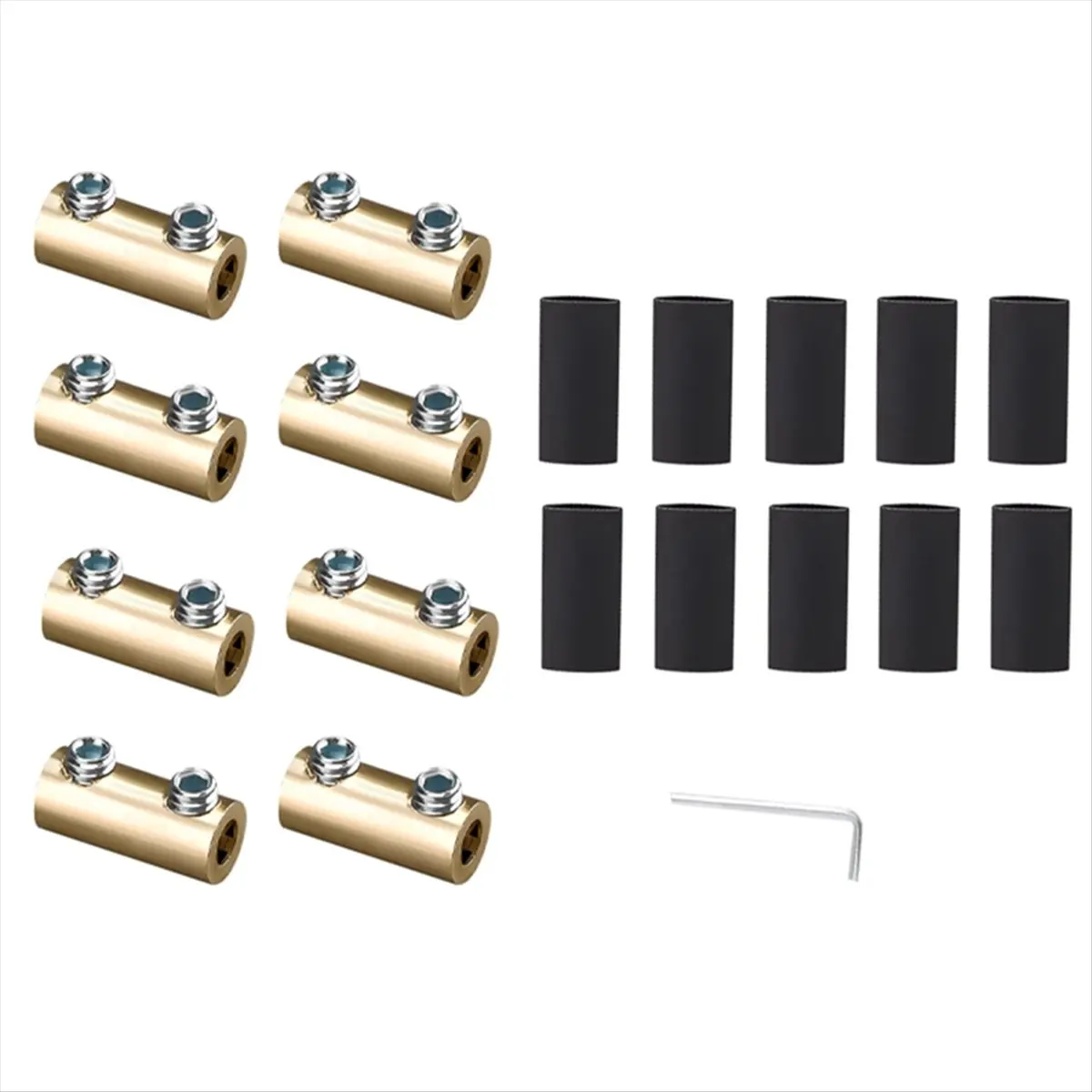 Fits for Non Pressurized Brass Terminal Block with Heat Shrink Tubing 80A 1 in 1 Out High Power Splitter Quick Wire Connector