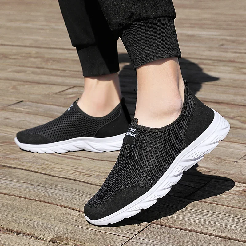 YRZL Herren-Sneaker, leicht, atmungsaktiv, Air-Mesh, lässige Laufschuhe, rutschfest, bequem, Slip-on-Sneaker für Herren – Detail 16