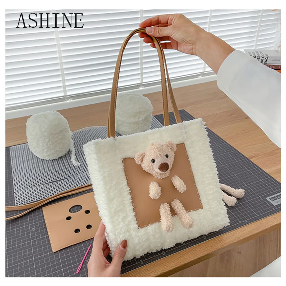 Handwerk Beutel, Der Materialien Kit Weben Tasche Handtasche Nähen Zubehör Handtasche Garn Stricken und Häkeln Projekte Geschenk Mädchen – Detail 8