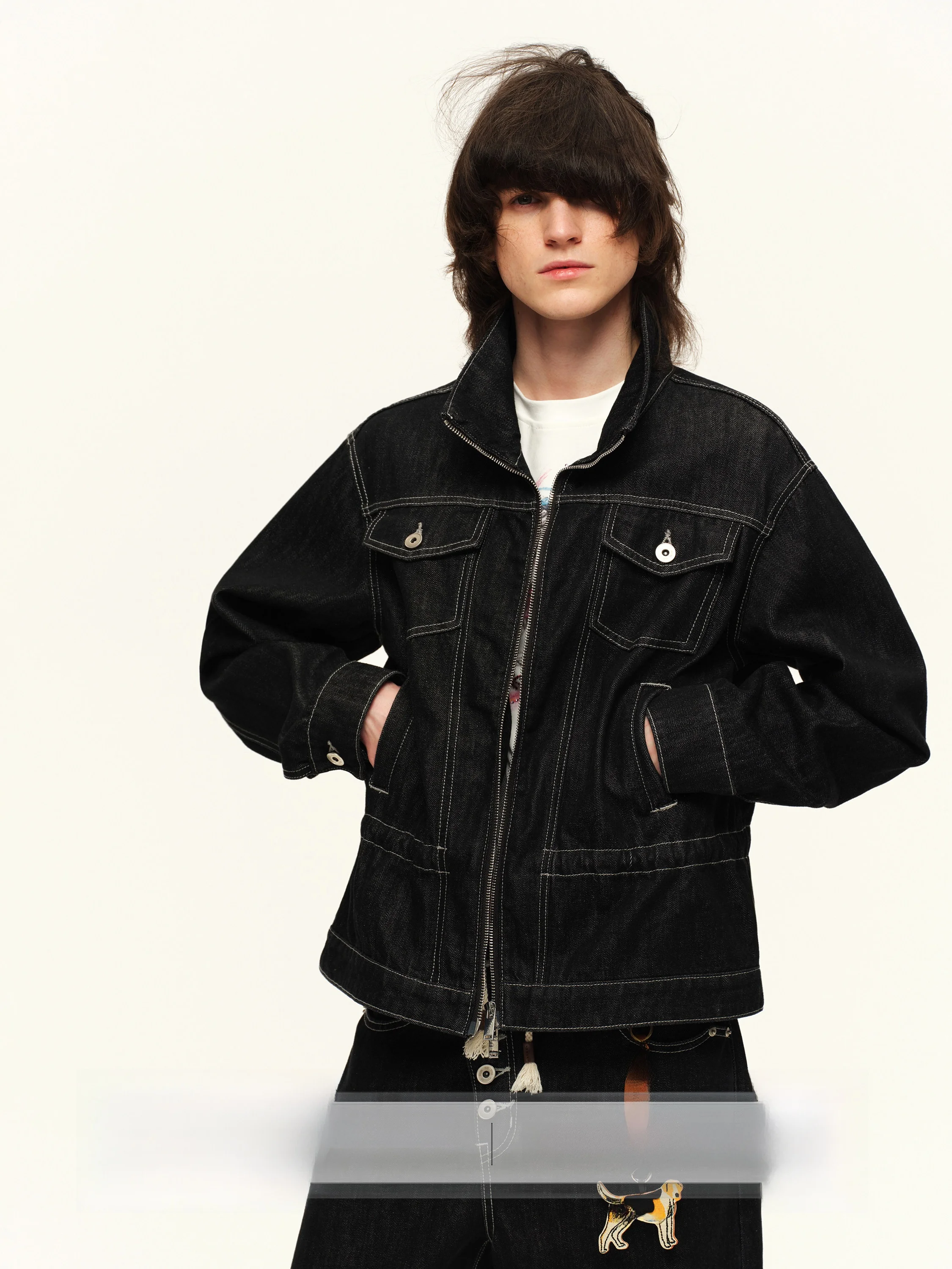 

Джинсовая куртка унисекс с регулируемой талией, винтажная, с вертикальными полосами, оригинальная, для весны и осени, рабочая, утепленная, из хлопка и полиэстера