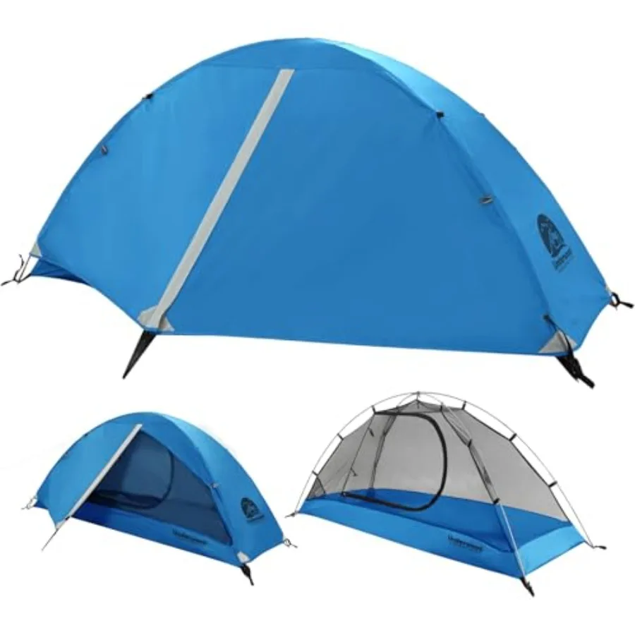 

1/2 Person Backpacking Tent for Camping Ultralight Nylon Ripstop, Olive Green, Waterproof Easy Setup in Under 60 Seconds