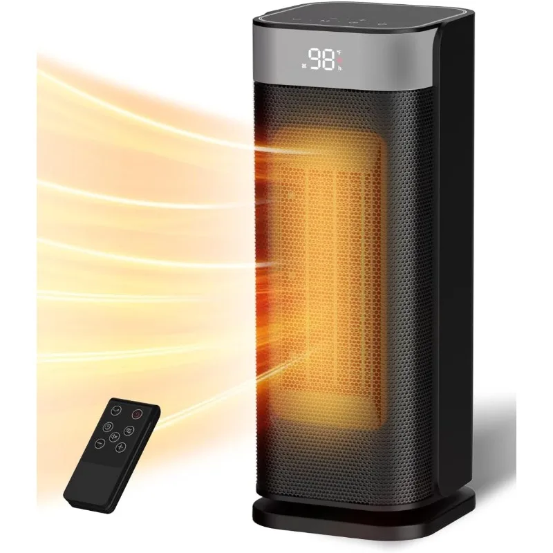 

Space Heater for Indoor Use, 1500W Electric & Portable Ceramic Heaters, Thermostat, 5 Modes, 24Hrs Timer,for Office Bedroom