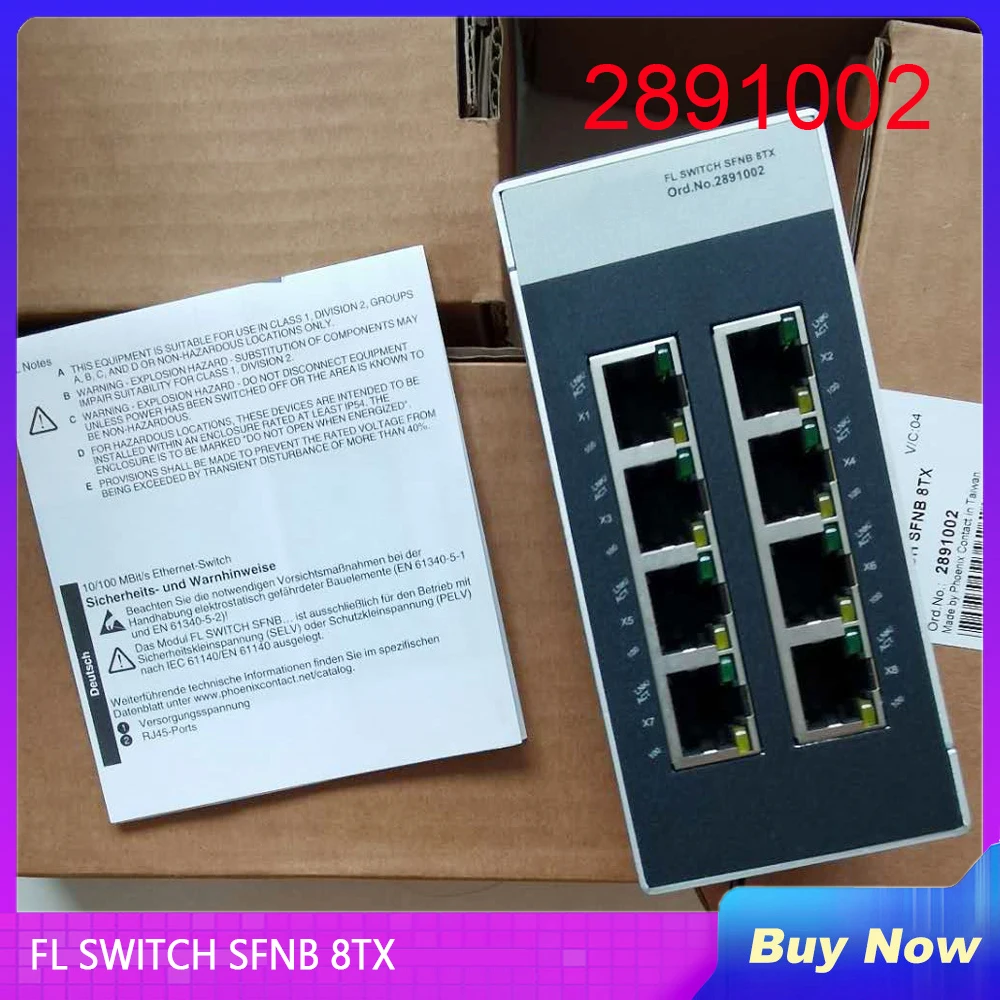 2891002 For Phoenix Industrial Ethernet Switch FL SWITCH SFNB 8TX