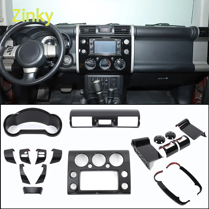 

ABS plastic kit Car dashboard steering wheel central control air outlet decoration Suitable for Toyota FJ Cruiser 2007-2021