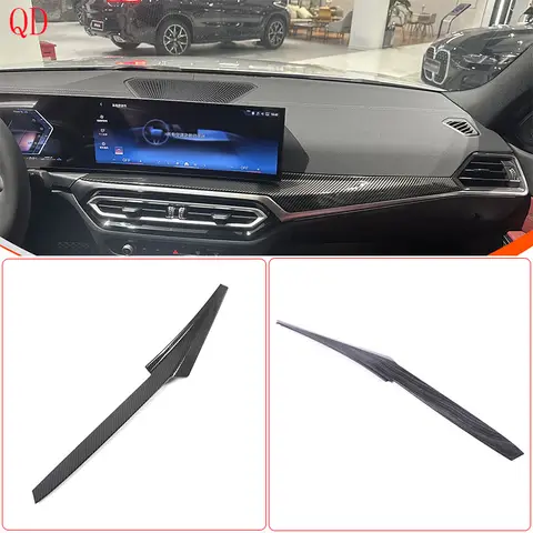 BMW 3 시리즈 i3 4 시리즈 i4 2023-2024 ABS 탄소 섬유 자동차 센터 콘솔 장식 스트립 스티커 자동차 인테리어 액세서리 BMW 3 시리즈 i3 4 시리즈 i4 2023-2024 ABS 탄소 섬유 자동차 센터 콘솔 장식 스트립 스티커 자동차 인테리어 액세서리