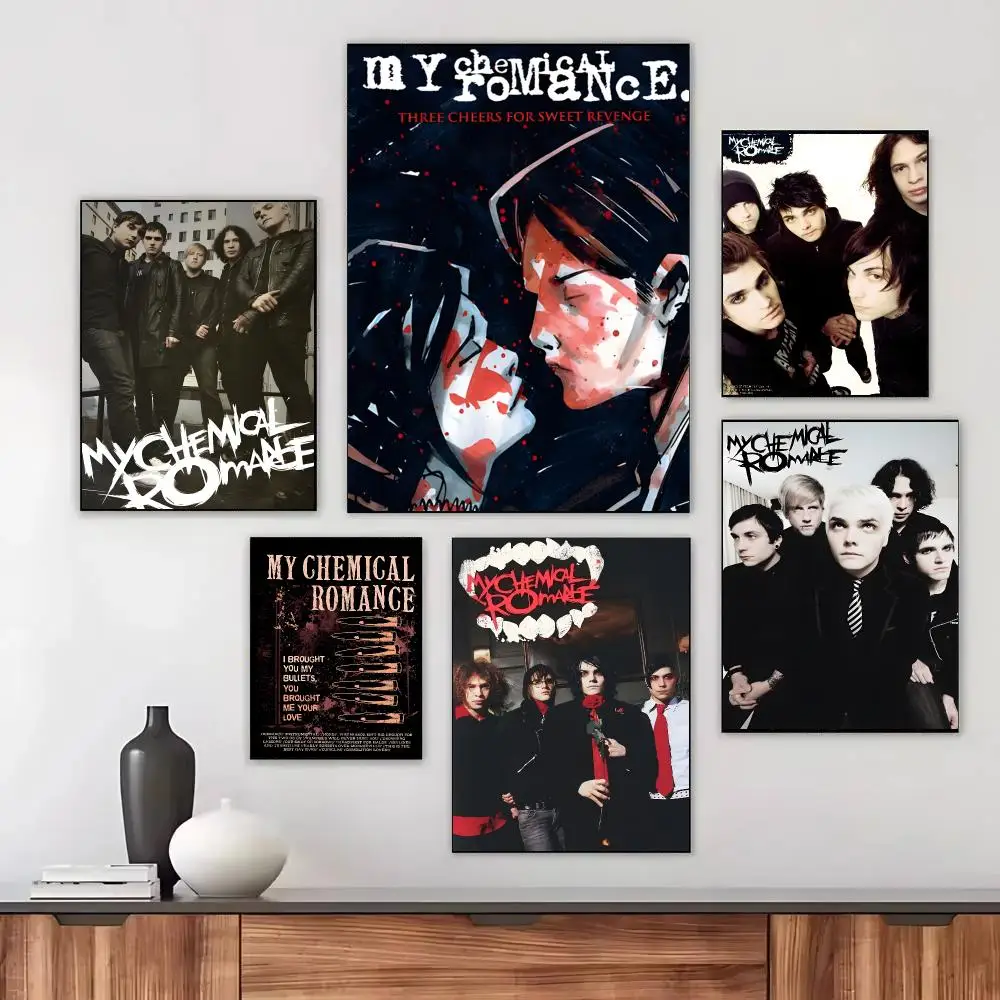 My Chemical Romance Band Emo Punk Poster HD Waterproof Self-Adhesive For Living Room Gift Bedroom Hallway Wall Decor