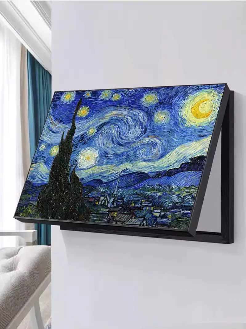 Decorative painting of electric meter box, Van Gogh Harvest Restaurant hanging painting, modern and simple, strong and weak powe